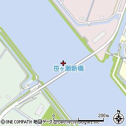 笹ケ瀬新橋周辺の地図