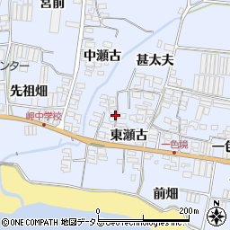 愛知県田原市小塩津町東瀬古37周辺の地図