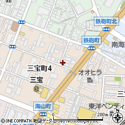 堺三宝郵便局 ＡＴＭ周辺の地図
