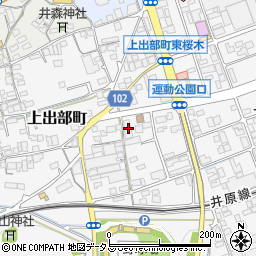 岡山県井原市上出部町533周辺の地図