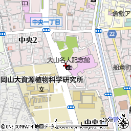 岡山県倉敷市中央周辺の地図