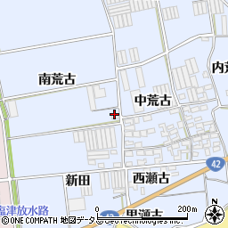 愛知県田原市小塩津町（南荒古）周辺の地図