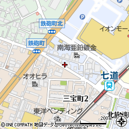 大阪府堺市堺区鉄砲町23周辺の地図