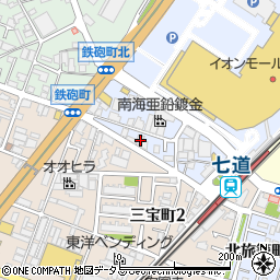 大阪府堺市堺区鉄砲町22周辺の地図