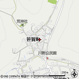 岡山県井原市笹賀町1156周辺の地図