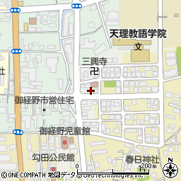 奈良県天理市御経野町周辺の地図
