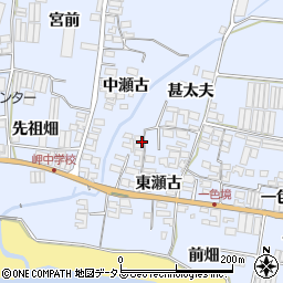 愛知県田原市小塩津町東瀬古36周辺の地図