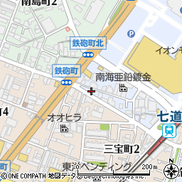 大阪府堺市堺区鉄砲町28周辺の地図