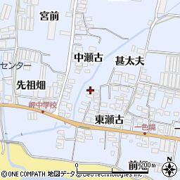 愛知県田原市小塩津町東瀬古43周辺の地図