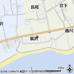 愛知県田原市越戸町狐沢周辺の地図