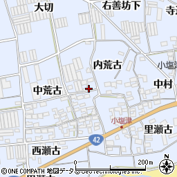 愛知県田原市小塩津町出口周辺の地図