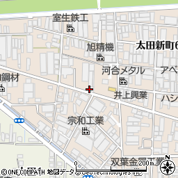 大阪府八尾市太田新町周辺の地図
