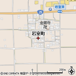 奈良県天理市岩室町周辺の地図