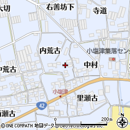 愛知県田原市小塩津町内荒古周辺の地図