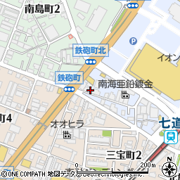 大阪府堺市堺区鉄砲町33周辺の地図