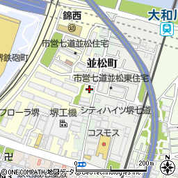 大阪府堺市堺区並松町周辺の地図