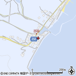 岡山県瀬戸内市牛窓町鹿忍7183-2周辺の地図
