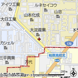 大淀産業株式会社　八尾工場周辺の地図