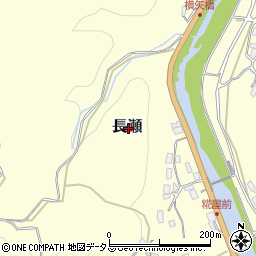 三重県名張市長瀬周辺の地図