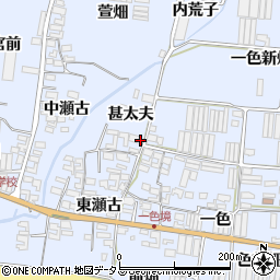 愛知県田原市小塩津町甚太夫周辺の地図