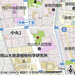 倉敷市市営美観地区南駐車場周辺の地図