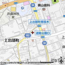 岡山県井原市上出部町527周辺の地図