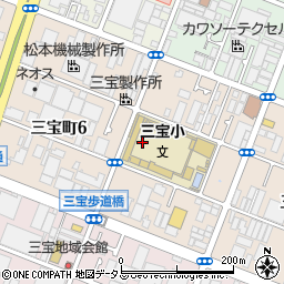 大阪府堺市堺区三宝町周辺の地図