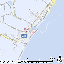 岡山県瀬戸内市牛窓町鹿忍7185-2周辺の地図