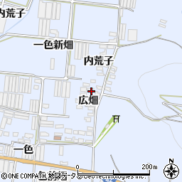 愛知県田原市和地町広畑周辺の地図