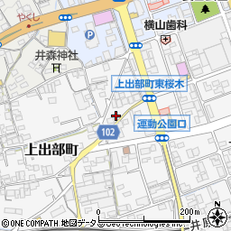 岡山県井原市上出部町393周辺の地図