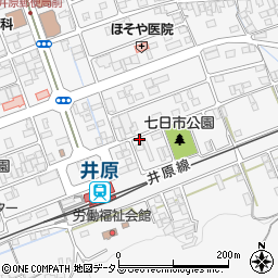 岡山県井原市七日市町205周辺の地図