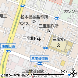 大阪府堺市堺区三宝町6丁313周辺の地図