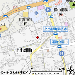 岡山県井原市上出部町375周辺の地図