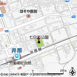 岡山県井原市七日市町201周辺の地図