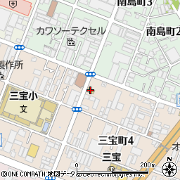 ローソン堺三宝四丁店周辺の地図