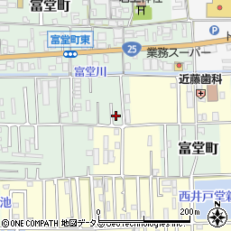 奈良県天理市富堂町166-13周辺の地図