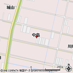 愛知県田原市堀切町中島周辺の地図
