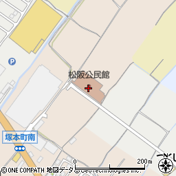松阪市松阪公民館周辺の地図