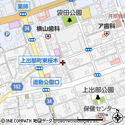 岡山県井原市上出部町492周辺の地図