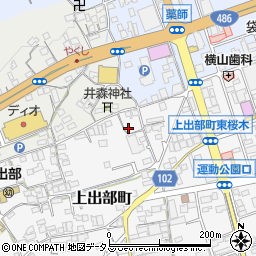 岡山県井原市上出部町379周辺の地図