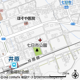岡山県井原市七日市町189周辺の地図
