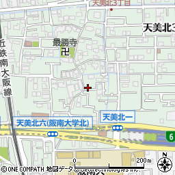 大阪府松原市天美北6丁目450-1周辺の地図