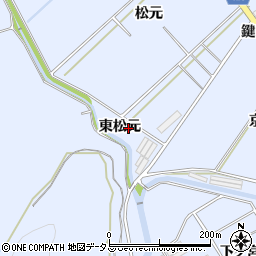 愛知県田原市和地町東松元周辺の地図