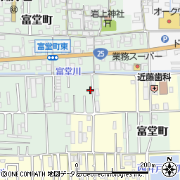 奈良県天理市富堂町168-16周辺の地図