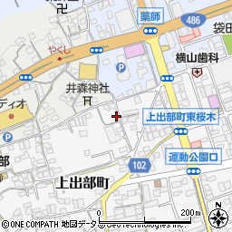 岡山県井原市上出部町383周辺の地図