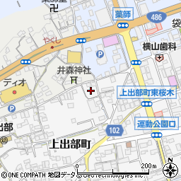 岡山県井原市上出部町381周辺の地図