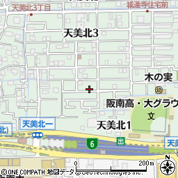 大阪府松原市天美北3丁目12-3周辺の地図