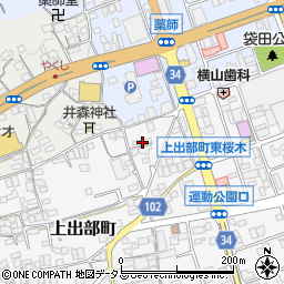 岡山県井原市上出部町388周辺の地図