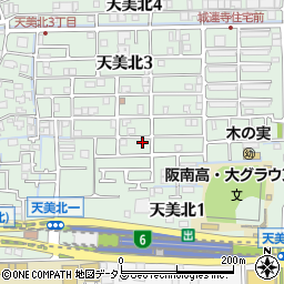 大阪府松原市天美北3丁目12-22周辺の地図