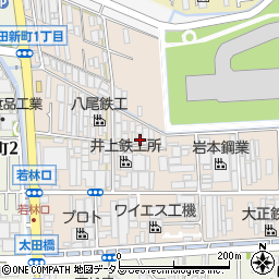 大阪府八尾市太田新町1丁目181周辺の地図